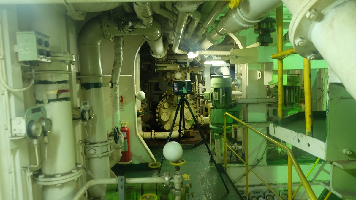 Quét 3D hỗ trợ lắp đặt thiết bị BWTS cho tàu tại nhiệt điện duyên hải 2