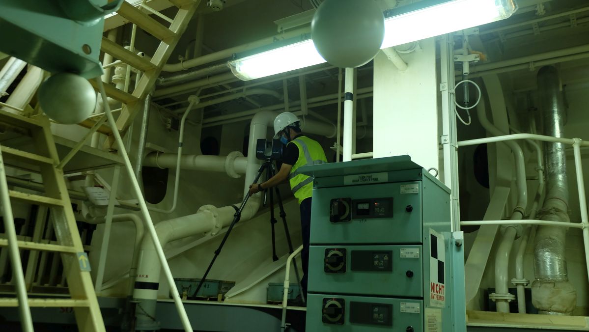 Quét laser 3D hỗ trợ lắp đặt BWTS tại cảng Cái Mép
