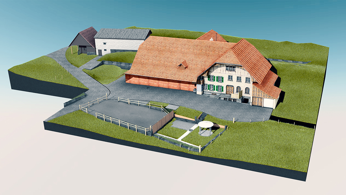 Dựng 3d Model hiện trạng Farmhouse