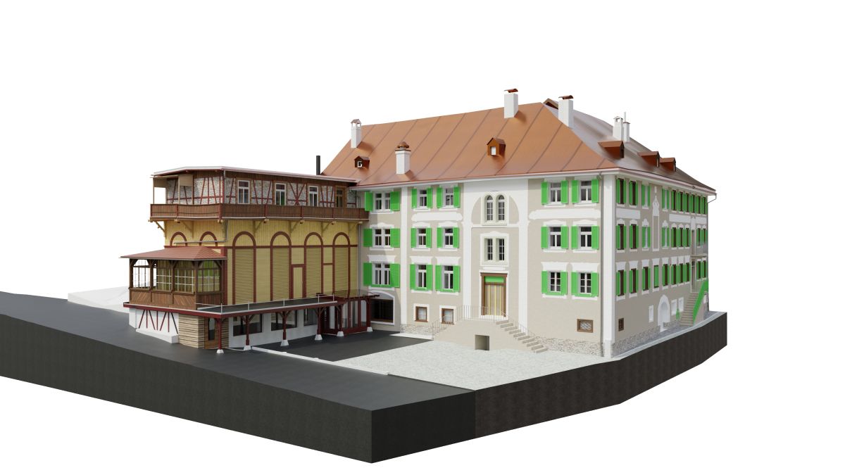 Dựng 3D Model Historic Hotel