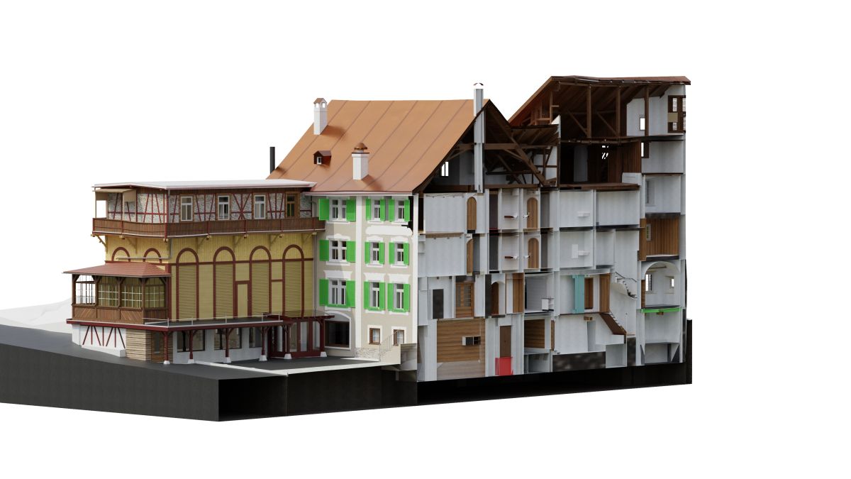 Dựng 3D Model Historic Hotel