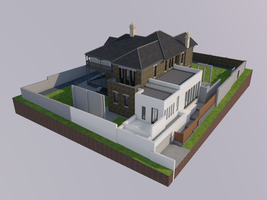 古い家の現在の状態の3Dモデル