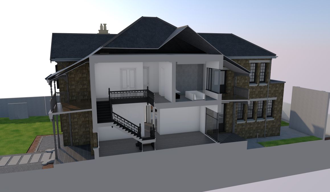Point cloud to 3D heritage house model