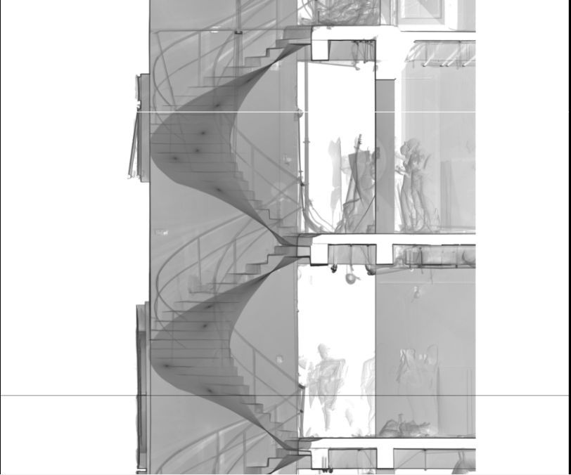 Geländerinstallation mit Hilfe von 3D-Laserscanning