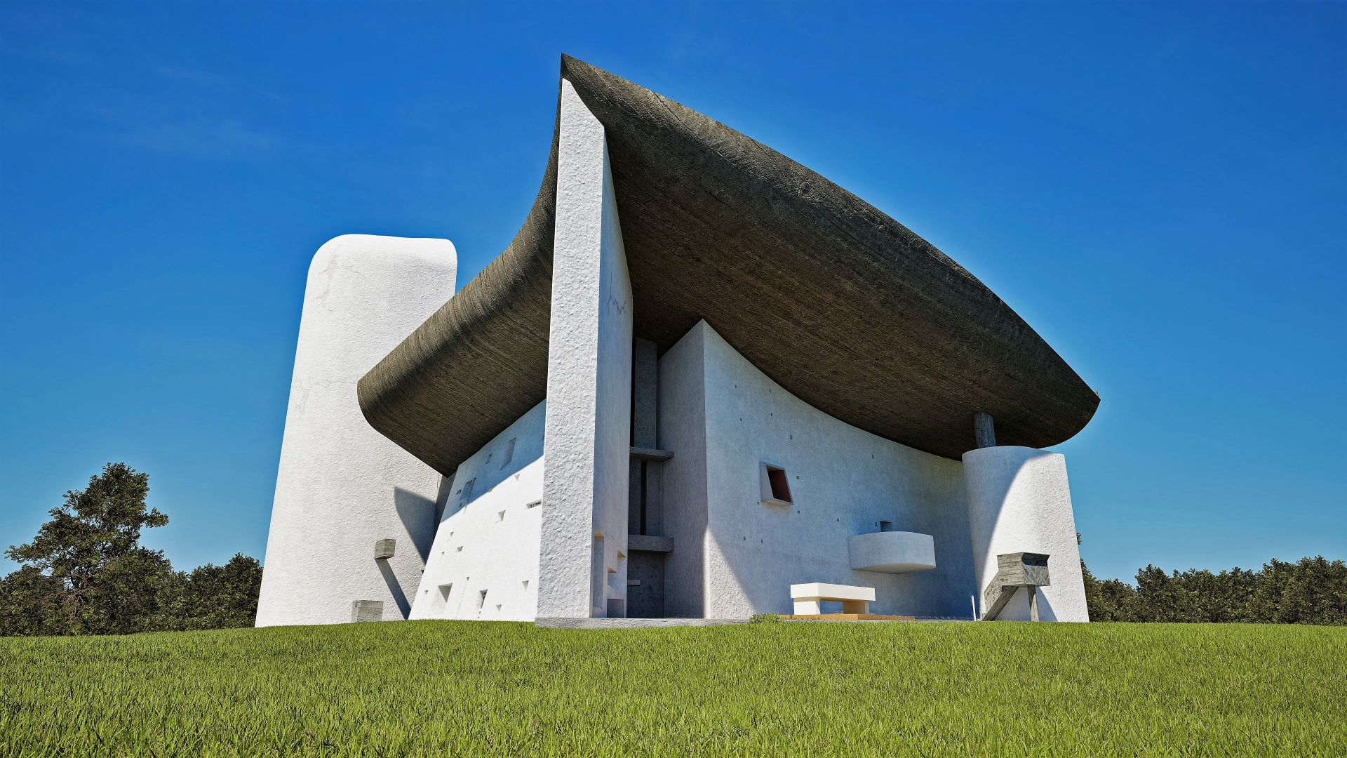 Le Corbusier’s Ronchamp Chapel | Point cloud to BIM Model in ArchiCAD