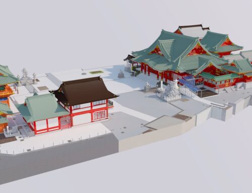 Digital preservation: 3D Modeling from Point Cloud and BIM for Japanese Temples