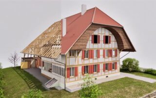 Bauernhaus mit Holzbalken 3D Archicad