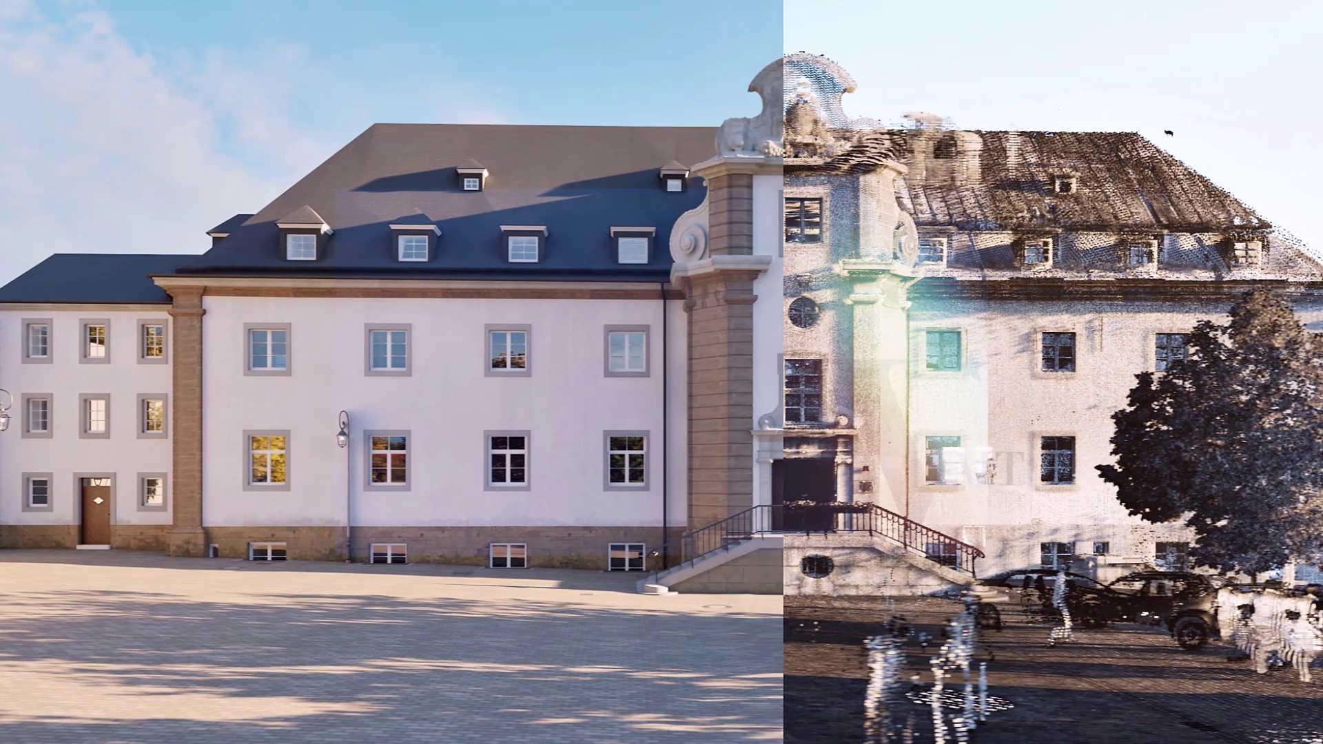 Alte Realschule aus Punktwolken in Archicad mit LOD Premium (entspricht LOD 400)