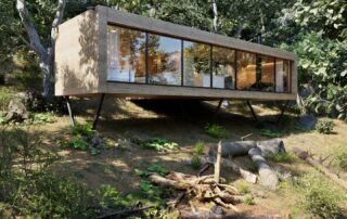 3D-Visualization Unique Homes Surrounded by Nature
