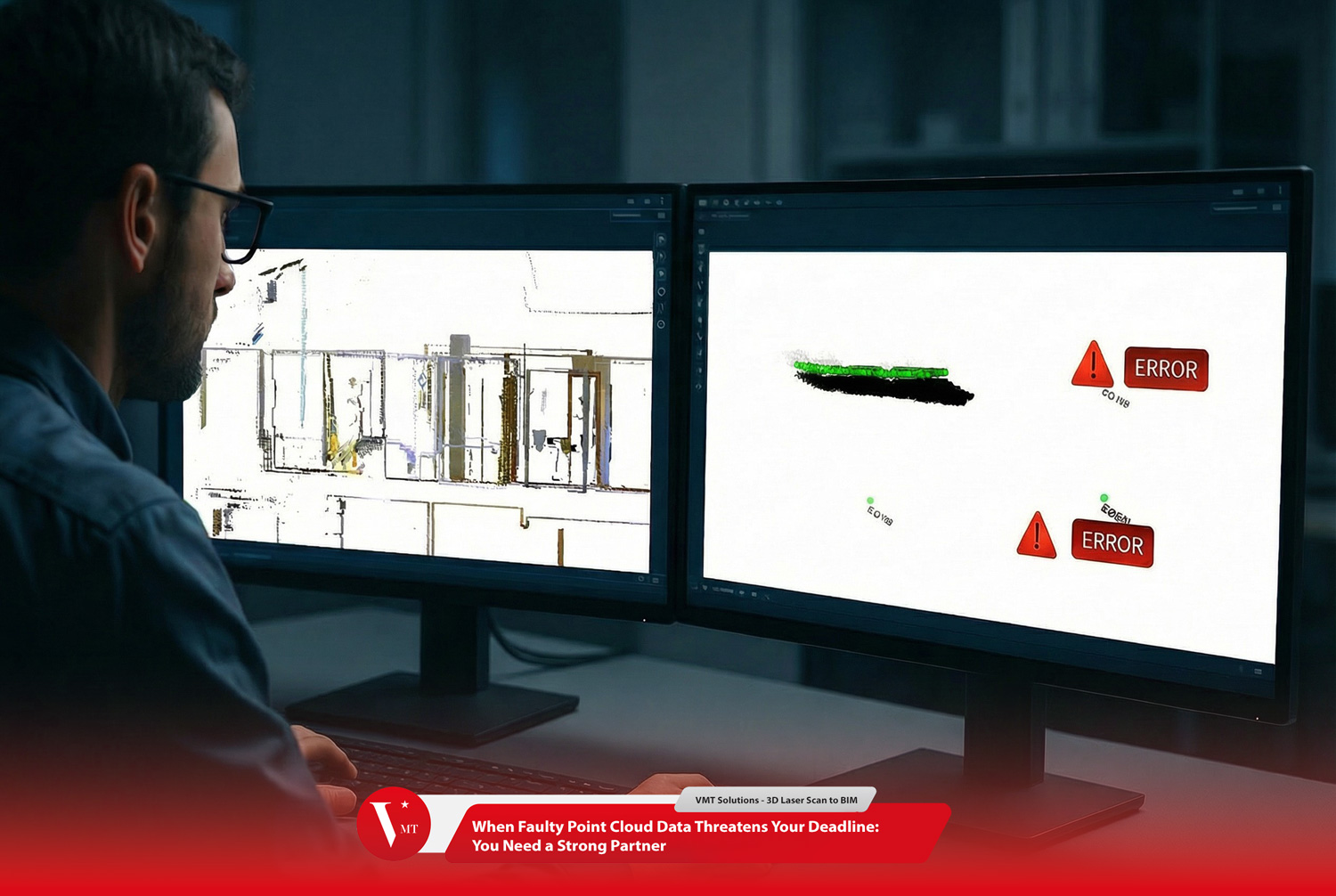 Misaligned scans – Registration error on monitor