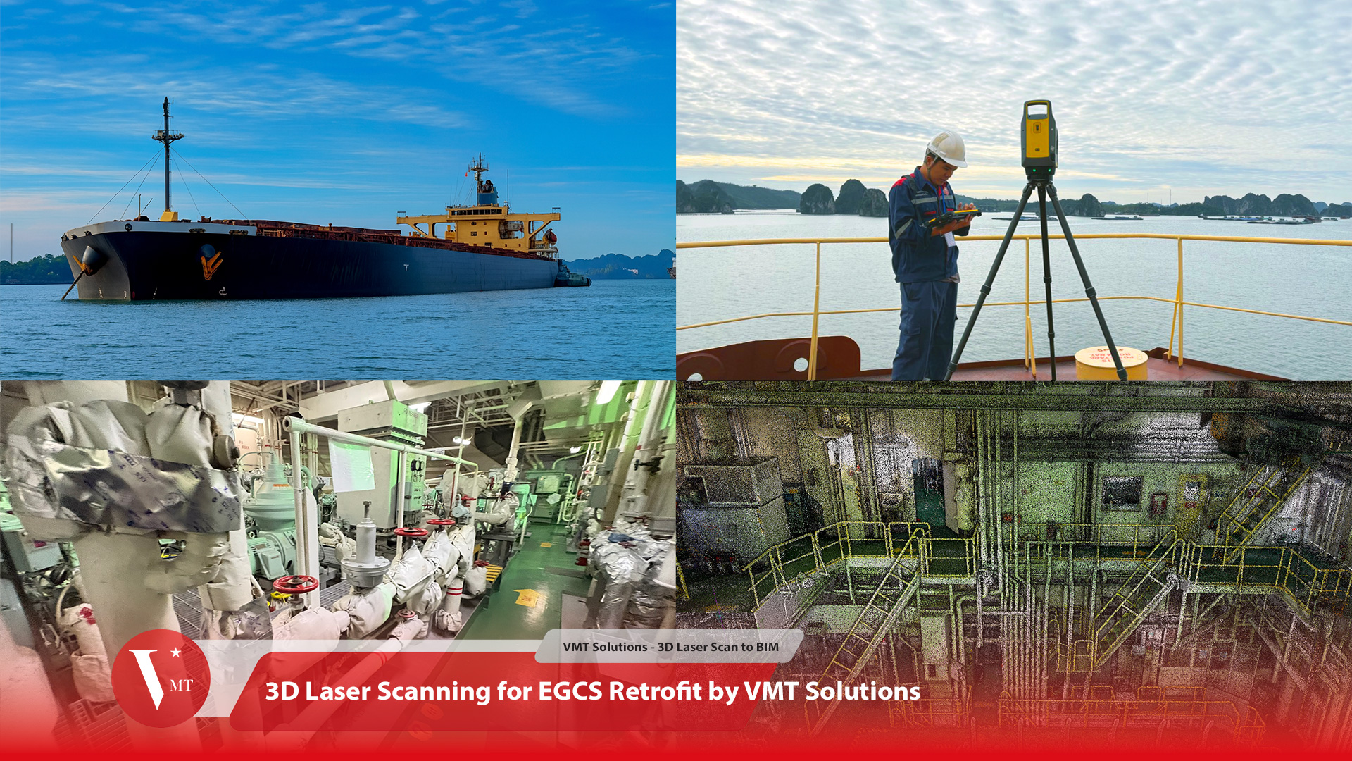 VMT Solutions Engineer Conducting 3D Laser Scanning Onboard