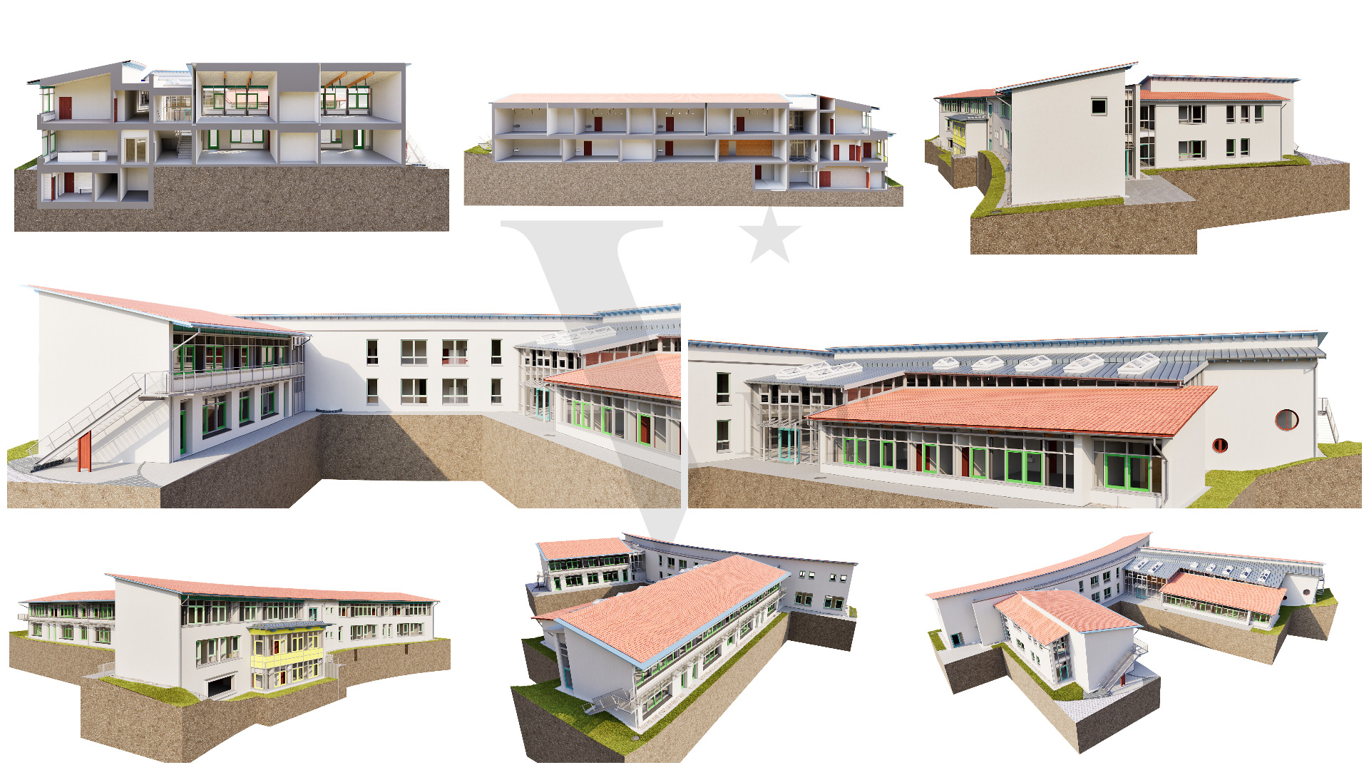 Allplan BIM Modell aus Punktwolke – Bestandsmodell eines Gebäudes im LOD 300