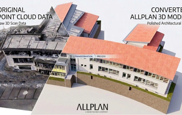 Allplan BIM Modell aus Punktwolke – Bestandsmodell Gebäude