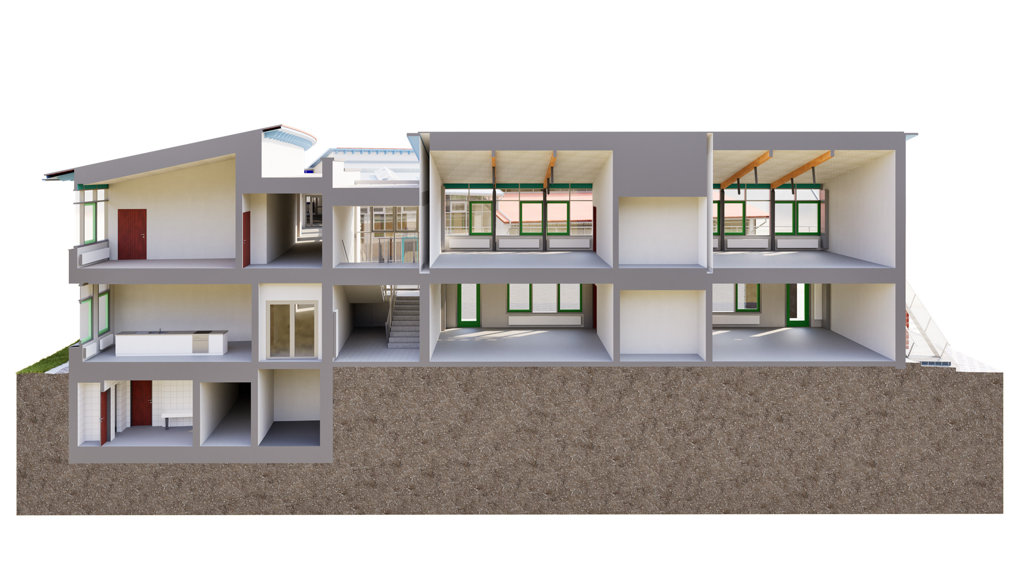 Allplan BIM Modell aus Punktwolke erstellt