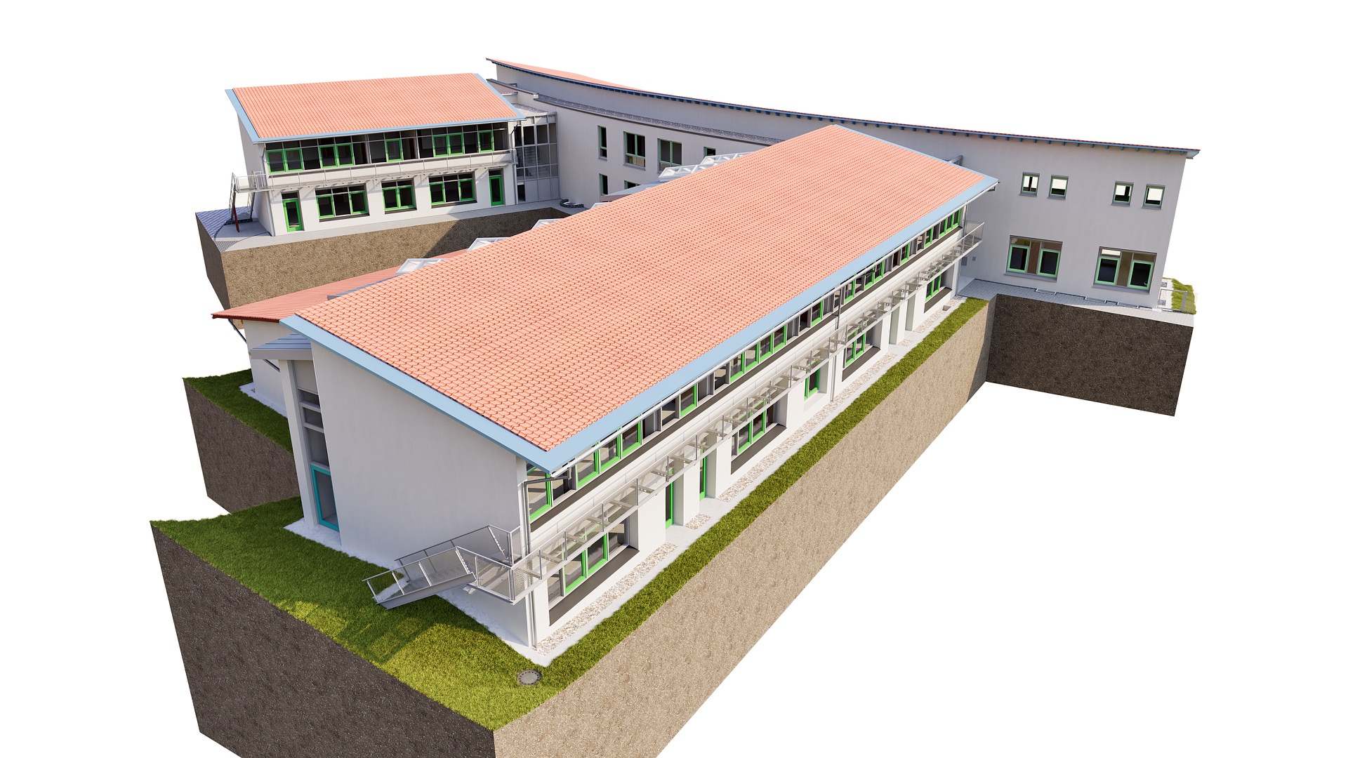 Modello BIM Allplan dell'esistente Scuola Erich-Kästner Füssen – LOD 300 pronto per la consegna